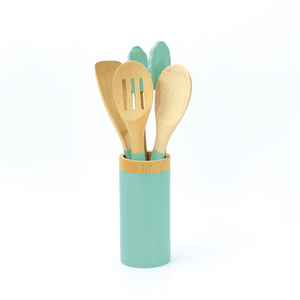 Set 4 Utensilios Bambú Menta