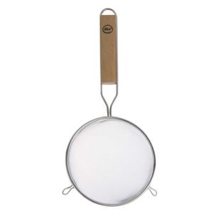 Colador de 10 cm ILKO Mango Madera Malla Acero Inoxidable