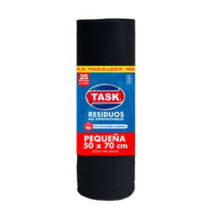 Bolsa Basura Pequeña TASK Negra 50x70 20Ud Promocional