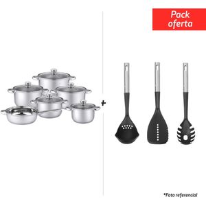 PACK BATERÍA PRIME 11 PZS + 3 utensilios Silver Industrial