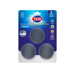 Pastilla inodoro TASK azul 48g x3