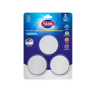 Pastilla inodoro TASK blanca 35g x3