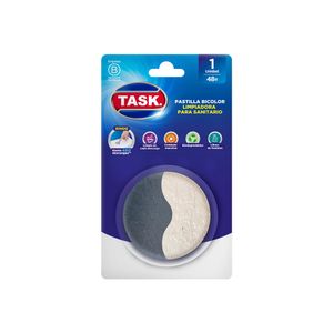 Pastilla inodoro TASK azul y blanca 48g x1